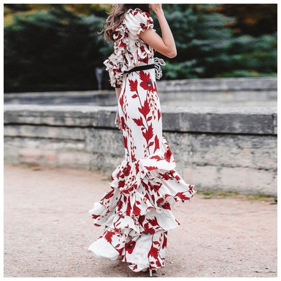 Floral Ruffle Maxi Dress The Kasara - Picture 2 of 5